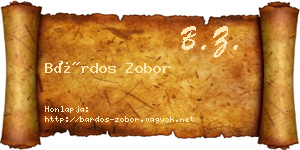 Bárdos Zobor névjegykártya